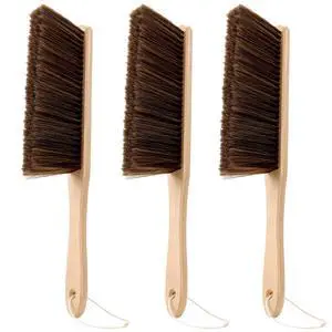 Hand Broom, 3 Pcs Dust Brush Set, 5 Rows Wider Horsehair Brush with Reinforced Fiber and Beech Wood Handle, Soft and Flexible for Furniture, Sofa, Bed, Clothes, Carpet, Counter, Bench Hand Broom, 3 Pcs Dust Brush Set, 5 Rows Wider Horsehair Brush with Reinforced Fiber and Beech Wood Handle, Soft and Flexible for Furniture, Sofa, Bed, Clothes, Carpet, Counter, Bench