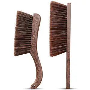 Wooden Hand Broom, 2 Pcs Soft Bristle Whisk Broom Set - Long Handle Bed Brush for Cleaning Furniture, Car, Sofa, Clothes and Household Dusting Wooden Hand Broom, 2 Pcs Soft Bristle Whisk Broom Set - Long Handle Bed Brush for Cleaning Furniture, Car, Sofa, Clothes and Household Dusting