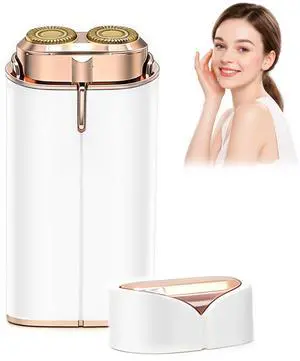 Facial Hair Removal for Women Face, Painless Lady Shaver with LED Light, USB Rechargeable,Dual-Blade, Wet/Dry Electric Razor Hair Remover Device for Arms/Underarm/Peach Fuzz Facial Hair Removal for Women Face, Painless Lady Shaver with LED Light, USB Rechargeable,Dual-Blade, Wet/Dry Electric Razor Hair Remover Device for Arms/Underarm/Peach Fuzz