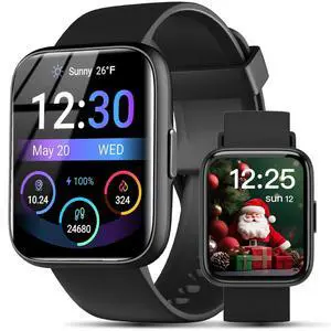 Smart Watches for Men Women - 1.83" HD 2025 Fitness Tracker with 100 Sports Modes, Heart Rate/Sleep Monitor, Bluetooth Call & Music Control IP68 Waterproof for iPhone/Android Smart Watches for Men Women - 1.83" HD 2025 Fitness Tracker with 100 Sports Modes, Heart Rate/Sleep Monitor, Bluetooth Call & Music Control IP68 Waterproof for iPhone/Android
