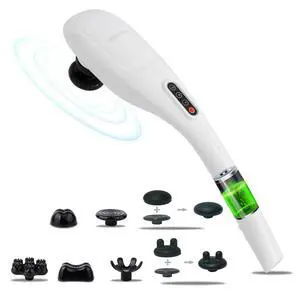 Handheld Back Massager | Deep Tissue Percussion Massage for Back, Neck, Shoulders, Waist and Legs (Cordless Off-White) Handheld Back Massager | Deep Tissue Percussion Massage for Back, Neck, Shoulders, Waist and Legs (Cordless Off-White)