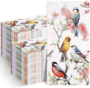 200 Pcs Spring Floral Bird Guest Napkins 3 Ply Vintage Themed Guest Towels Summer Flower and Bird Fancy Napkins Disposable Hand Towels for Wedding Baby Shower Anniversary Birthday Holiday 200 Pcs Spring Floral Bird Guest Napkins 3 Ply Vintage Themed Guest Towels Summer Flower and Bird Fancy Napkins Disposable Hand Towels for Wedding Baby Shower Anniversary Birthday Holiday