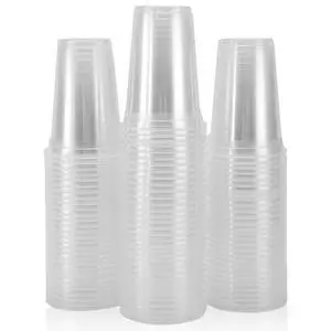 Plastic Cups, 100 Pack 12 Oz Clear Plastic Cups Disposable 12 Oz for Home Office Outdoors Picnic, Suitable for Anniversary Party Plastic Cups, 100 Pack 12 Oz Clear Plastic Cups Disposable 12 Oz for Home Office Outdoors Picnic, Suitable for Anniversary Party