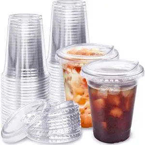 16 Oz Plastic Clear Cups with Strawless-Sip-Lids,25 Sets Plastic Cups with Sip Through Lids,Disposable Iced Coffee Cups for Milkshake,Smoothie,Cold Drinks 16 Oz Plastic Clear Cups with Strawless-Sip-Lids,25 Sets Plastic Cups with Sip Through Lids,Disposable Iced Coffee Cups for Milkshake,Smoothie,Cold Drinks