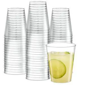 Disposable 8 oz Crystal Clear Plastic Tumblers for Party's & Weddings pack of 50 Disposable 8 oz Crystal Clear Plastic Tumblers for Party's & Weddings pack of 50