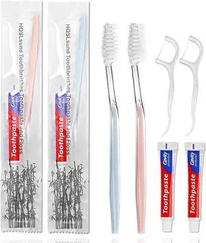 30pcs Disposable Toothbrushes with Toothpaste Floss Individually Wrapped, 2 Color Disposable Toothbrush, 10g Toothpaste, Floss Pick, Bulk Toothbrush Kit for Homeless,Airbnb,Hotel 30pcs Disposable Toothbrushes with Toothpaste Floss Individually Wrapped, 2 Color Disposable Toothbrush, 10g Toothpaste, Floss Pick, Bulk Toothbrush Kit for Homeless,Airbnb,Hotel