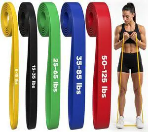 Pull Up Bands, Pull Up Resistance Bands Set of 5, Heavy Duty Pull Up Assistance Bands 8-125 lbs, Resistance Bands for Working Out, Strength Training, Physical Therapy for Men & Women Pull Up Bands, Pull Up Resistance Bands Set of 5, Heavy Duty Pull Up Assistance Bands 8-125 lbs, Resistance Bands for Working Out, Strength Training, Physical Therapy for Men & Women