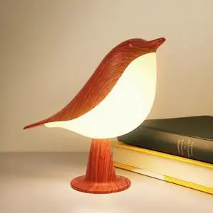 Small Desk Lamp, Bird Bedside Light with 3 Color Temperature and Touch Sensor, Cordless Kids Night Light, Rechargeable Battery for Bedroom Nightstand Table - Red Small Desk Lamp, Bird Bedside Light with 3 Color Temperature and Touch Sensor, Cordless Kids Night Light, Rechargeable Battery for Bedroom Nightstand Table - Red