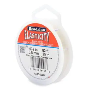 Elasticity Stretch Cord Elastic Cord | Clear | Latex-Free Rubber | 0.8 mm 25 m Spool for Jewelry Making Elasticity Stretch Cord Elastic Cord | Clear | Latex-Free Rubber | 0.8 mm 25 m Spool for Jewelry Making