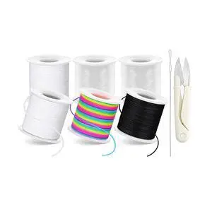 8pcs Elastic String Bracelet Making Kit, Stretchy Bracelet String (786 ft Total), 6 Rolls 1mm Stretch Cord with Scissors & 0.6mm Needle Threader for Beading and Jewelry Making. 8pcs Elastic String Bracelet Making Kit, Stretchy Bracelet String (786 ft Total), 6 Rolls 1mm Stretch Cord with Scissors & 0.6mm Needle Threader for Beading and Jewelry Making.