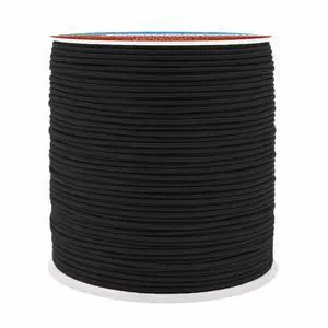 1mm Elastic Cord Stretchy String for Bracelets, Necklaces, Jewelry Making, Beading, Masks; 109 Yards Black 1mm Elastic Cord Stretchy String for Bracelets, Necklaces, Jewelry Making, Beading, Masks; 109 Yards Black