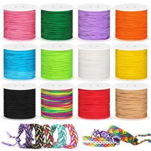 12 Rolls Nylon String for Bracelets, Chinese Knotting Nylon Cord for Jewelry Making, Nylon Beading Thread for Kumihimo, Braided Bracelets, Necklaces, Macrame Craft, Wind Chime 12 Rolls Nylon String for Bracelets, Chinese Knotting Nylon Cord for Jewelry Making, Nylon Beading Thread for Kumihimo, Braided Bracelets, Necklaces, Macrame Craft, Wind Chime