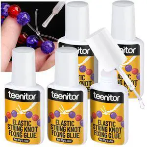 60g Jewelry Glue for Elastic String, 5 Pack Bracelet Glue for Elastic String, Jewelry Making Supplies Professional Elastic String Kont Fixing Drip for Clear String 60g Jewelry Glue for Elastic String, 5 Pack Bracelet Glue for Elastic String, Jewelry Making Supplies Professional Elastic String Kont Fixing Drip for Clear String
