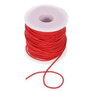 1.5mm Elastic String Cord Elastic Thread Beading String Cord for Jewelry Making Necklace Bracelet Beading, 54 Yards Red 1.5mm Elastic String Cord Elastic Thread Beading String Cord for Jewelry Making Necklace Bracelet Beading, 54 Yards Red