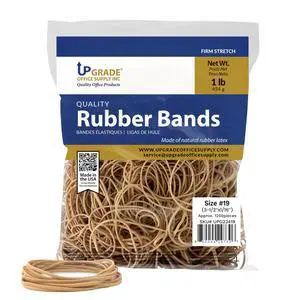 UPG23419 Rubber Bands, Size #19 (3-1/2 in x 1/16 in), 1,250 Bands, 1 lb, USA UPG23419 Rubber Bands, Size #19 (3-1/2 in x 1/16 in), 1,250 Bands, 1 lb, USA