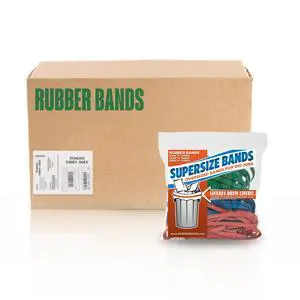 Rubber 08997 SuperSize Bands, Assorted Large Heavy Duty Latex Rubber Bands - 24 Count(Pack of 1), includes 8 bands of each size (12", 14", 17") in resealable bag Rubber 08997 SuperSize Bands, Assorted Large Heavy Duty Latex Rubber Bands - 24 Count(Pack of 1), includes 8 bands of each size (12", 14", 17") in resealable bag