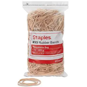 Rubber Bands, Size #33, Beige, 700 Pack Durable Bands with Resealable Bag for Office & Mailroom Use Rubber Bands, Size #33, Beige, 700 Pack Durable Bands with Resealable Bag for Office & Mailroom Use