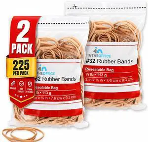 Rubber Bands Size 32, Beige, 1/4 lb. Bag, 225/Pack #32, (2 Pack) Rubber Bands Size 32, Beige, 1/4 lb. Bag, 225/Pack #32, (2 Pack)