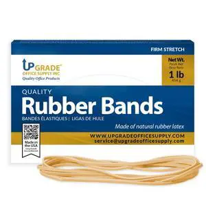 Rubber Bands, Size 117B, 7 x 1/8 in, 200 Count 1 lb Box, USA Rubber Bands, Size 117B, 7 x 1/8 in, 200 Count 1 lb Box, USA