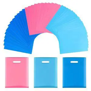 Merchandise Bags - 180 Pcs, 12 x 15 Glossy Plastic Shopping Bags in Bulk, Handles, Pink & Blue gift and boutique bags Merchandise Bags - 180 Pcs, 12 x 15 Glossy Plastic Shopping Bags in Bulk, Handles, Pink & Blue gift and boutique bags