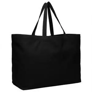 Extra Large Canvas Tote Bag - Black Extra Large Canvas Tote Bag - Black