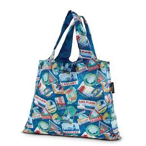 Foldable Shoppers Tote, Leaf Print, One Size Foldable Shoppers Tote, Leaf Print, One Size