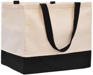 Extra Large Canvas Tote Bag with Pockets, Reusable Grocery Bags Heavy Duty Extra Large Canvas Tote Bag with Pockets, Reusable Grocery Bags Heavy Duty