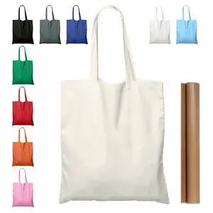 5 | 15 | 25 | 50 Pack 15'' X 16'' Natural Cotton Tote Bags, Lightweight Blank Bulk Cloth bags with 1pc of PTFE Teflon Sheet (5-Pack) 5 | 15 | 25 | 50 Pack 15'' X 16'' Natural Cotton Tote Bags, Lightweight Blank Bulk Cloth bags with 1pc of PTFE Teflon Sheet (5-Pack)