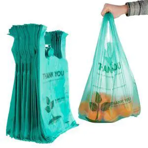 Grocery Bags 100 Count Reusable Supermarket Thank You T Shirt Style Suitable for Small Trash Cans Grocery Bags 100 Count Reusable Supermarket Thank You T Shirt Style Suitable for Small Trash Cans