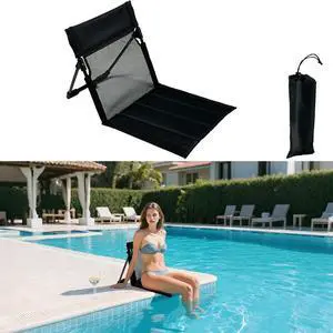 Verveens Portable Poolside Chairs with Mesh Backrest,Lightweight Foldable Beach Chairs with Carry Bag for SwimmingPool Sunbathing Camping Picnic Lawn Road Trips Verveens Portable Poolside Chairs with Mesh Backrest,Lightweight Foldable Beach Chairs with Carry Bag for SwimmingPool Sunbathing Camping Picnic Lawn Road Trips
