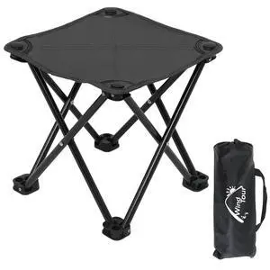 Portable Folding Camping Stool Outdoor Camping Lightweight Samll Chair for Fishing Hiking Gardening and Beach with Carry Bag (13.0X13.0 Large Black -1) Portable Folding Camping Stool Outdoor Camping Lightweight Samll Chair for Fishing Hiking Gardening and Beach with Carry Bag (13.0X13.0 Large Black -1)