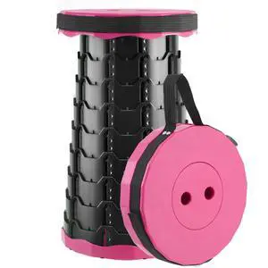 Upgraded Foldable Stool Thickened, Portable Collapsible Stool Retractable Stool for Fishing, Hiking Tours, BBQ, Parties, Outdoor ActivitiesPink Upgraded Foldable Stool Thickened, Portable Collapsible Stool Retractable Stool for Fishing, Hiking Tours, BBQ, Parties, Outdoor ActivitiesPink