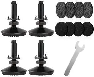4 Set M10 Adjustable Leveling Feet, Heavy Duty Height Adjuster Furniture Leveler Foot With T Nut, Screw On Cabinet Restaurant Table Chair Self Levelers Leg (2" Base Dia & Thread Length, Black) 4 Set M10 Adjustable Leveling Feet, Heavy Duty Height Adjuster Furniture Leveler Foot With T Nut, Screw On Cabinet Restaurant Table Chair Self Levelers Leg (2" Base Dia & Thread Length, Black)