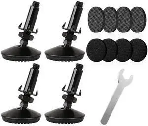 4 Set M10 Swivel Adjustable Leveling Feet, Heavy Duty Height Adjuster Furniture Leveler Foot with T Nut, Screw in Cabinet Table Chair Self Levelers Leg - 2" Base Dia & 2" Bolts Length - Black 4 Set M10 Swivel Adjustable Leveling Feet, Heavy Duty Height Adjuster Furniture Leveler Foot with T Nut, Screw in Cabinet Table Chair Self Levelers Leg - 2" Base Dia & 2" Bolts Length - Black