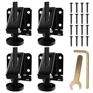 4 PCS Heavy Duty Adjustable Leveling Feet for Furniture,Hexagon Nuts Lock Furniture Legs Levelers,for Table, Cabinets, Workbench,Shelving Units and More 4 PCS Heavy Duty Adjustable Leveling Feet for Furniture,Hexagon Nuts Lock Furniture Legs Levelers,for Table, Cabinets, Workbench,Shelving Units and More