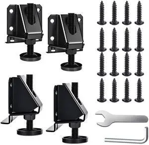 Heavy Duty Leveling Feet, 4 Pack Adjustable Furniture Levelers with 1320LB Capacity, 2" Height Adjustment, No-Flip Furniture Installation Hex Nut Design for Flawless Leveling Heavy Duty Leveling Feet, 4 Pack Adjustable Furniture Levelers with 1320LB Capacity, 2" Height Adjustment, No-Flip Furniture Installation Hex Nut Design for Flawless Leveling