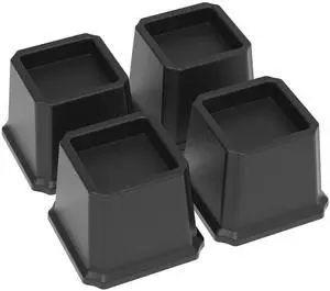 Bed Risers 3 Inch Heavy Duty Bed Furniture Elevators, 1,500 lbs Lifts Up Riser for Sofa and Table Set of 4, Black Bed Risers 3 Inch Heavy Duty Bed Furniture Elevators, 1,500 lbs Lifts Up Riser for Sofa and Table Set of 4, Black