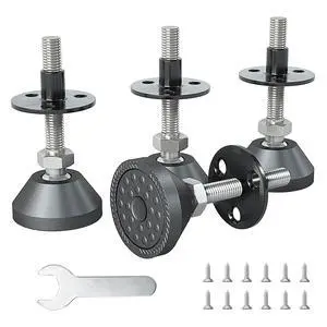 Heavy Duty Furniture Levelers - Dual Thread Design with Nut Kit - Adjustable Feet for Tables, Cabinets, Chairs, Workbench, Sofa - Supports 1420LBs - 4 Packs Heavy Duty Furniture Levelers - Dual Thread Design with Nut Kit - Adjustable Feet for Tables, Cabinets, Chairs, Workbench, Sofa - Supports 1420LBs - 4 Packs