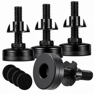 4 Pack Adjustable Furniture Feet Table Levelers with T-Nuts and Felt Pads 4 Pack Adjustable Furniture Feet Table Levelers with T-Nuts and Felt Pads