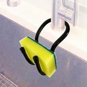 Sling Flexible Sink Caddy, Sink Sponge Holder Organizer, Non-Slip Holds Sponge, Scrubbing Brush or Dishrag, Not hiding dirt, easy to clean - Black Sling Flexible Sink Caddy, Sink Sponge Holder Organizer, Non-Slip Holds Sponge, Scrubbing Brush or Dishrag, Not hiding dirt, easy to clean - Black