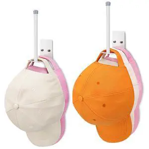 Hat Hooks for Baseball Caps, 2 Pack Hat Racks, Hat Holder on Wall, Hat Organizer, Storage and Organization, Home Storage for Use Adhesive or Wall Drilled for Door, Bedroom (White) Hat Hooks for Baseball Caps, 2 Pack Hat Racks, Hat Holder on Wall, Hat Organizer, Storage and Organization, Home Storage for Use Adhesive or Wall Drilled for Door, Bedroom (White)