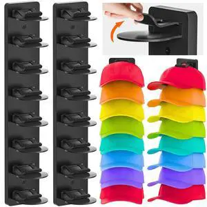 Hat Organizer for Baseball Caps, 2 Pack | Adhesive, Hat Rack for Wall Hat Organizer for Baseball Caps, 2 Pack | Adhesive, Hat Rack for Wall