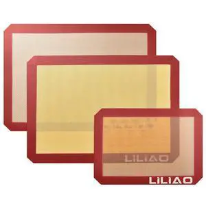 Silicone Baking Mat, 3-Pack Non-Stick Reusable Baking Mat, Oven Baking Sheet for Making Cookies, Macaroons, Bread and Pastry (Red) Silicone Baking Mat, 3-Pack Non-Stick Reusable Baking Mat, Oven Baking Sheet for Making Cookies, Macaroons, Bread and Pastry (Red)