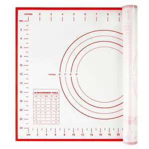 silicone pastry non stick baking mat with measurement fondant mat with three sizes for silicone baking mat, counter mat, dough rolling mat,fondant/pie crust mat (Red, 16"L x 12"W) silicone pastry non stick baking mat with measurement fondant mat with three sizes for silicone baking mat, counter mat, dough rolling mat,fondant/pie crust mat (Red, 16"L x 12"W)