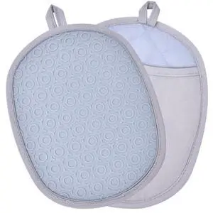 2Pack Heat-Resistant Silicone Pot Holders & Oven Mitts Set, Kitchen Hot Pads for Hands and Pots, Non-Slip Grip & Dishwasher Safe, Kitchen Accessories for Baking, Cooking, Grilling(Grey) 2Pack Heat-Resistant Silicone Pot Holders & Oven Mitts Set, Kitchen Hot Pads for Hands and Pots, Non-Slip Grip & Dishwasher Safe, Kitchen Accessories for Baking, Cooking, Grilling(Grey)
