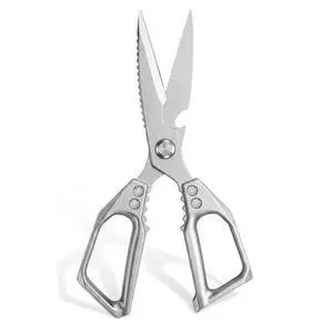 Heavy Duty Kitchen Scissors, Stainless Steel | Sharp Meat Scissors Dishwasher Safe, All-Purpose Food Shears - Sharp Cooking Scissors for Poultry, Silver Heavy Duty Kitchen Scissors, Stainless Steel | Sharp Meat Scissors Dishwasher Safe, All-Purpose Food Shears - Sharp Cooking Scissors for Poultry, Silver