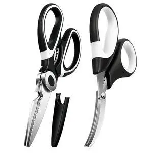 Kitchen Scissors 2 Pack Heavy Duty Stainless Steel All Purpose Sharp Scissors Cooking Shears for Cutting Meat, Food, Fish, Poultry and Seafood Kitchen Scissors 2 Pack Heavy Duty Stainless Steel All Purpose Sharp Scissors Cooking Shears for Cutting Meat, Food, Fish, Poultry and Seafood