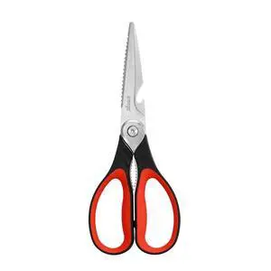 8.5 Inch Kitchen Scissors Heavy Duty Food Shears | Multipurpose Serrated Blade Kitchen Shears with Nut Cracker and Bottle Opener for Cutting Food, Fish and Cooking Preparation 8.5 Inch Kitchen Scissors Heavy Duty Food Shears | Multipurpose Serrated Blade Kitchen Shears with Nut Cracker and Bottle Opener for Cutting Food, Fish and Cooking Preparation
