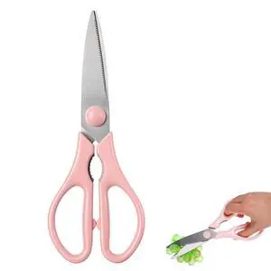Pink Kitchen Scissors for Food Pink Cooking Scissors | Cooking Kitchen Shears Set for Cutting Chicken Meat Fish Vegetables Heavy Duty Stainless Steel Utensils Pink Kitchen Scissors for Food Pink Cooking Scissors | Cooking Kitchen Shears Set for Cutting Chicken Meat Fish Vegetables Heavy Duty Stainless Steel Utensils