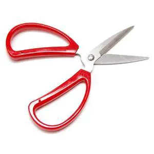 Hometeq 6" Scissors Multi-Purpose Stainless Steel Sharp Scissors with Red Handle - Perfect for Cutting Hometeq 6" Scissors Multi-Purpose Stainless Steel Sharp Scissors with Red Handle - Perfect for Cutting